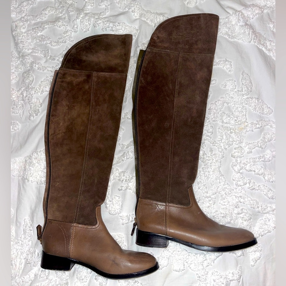 Tory Burch over the knee suede riding boot